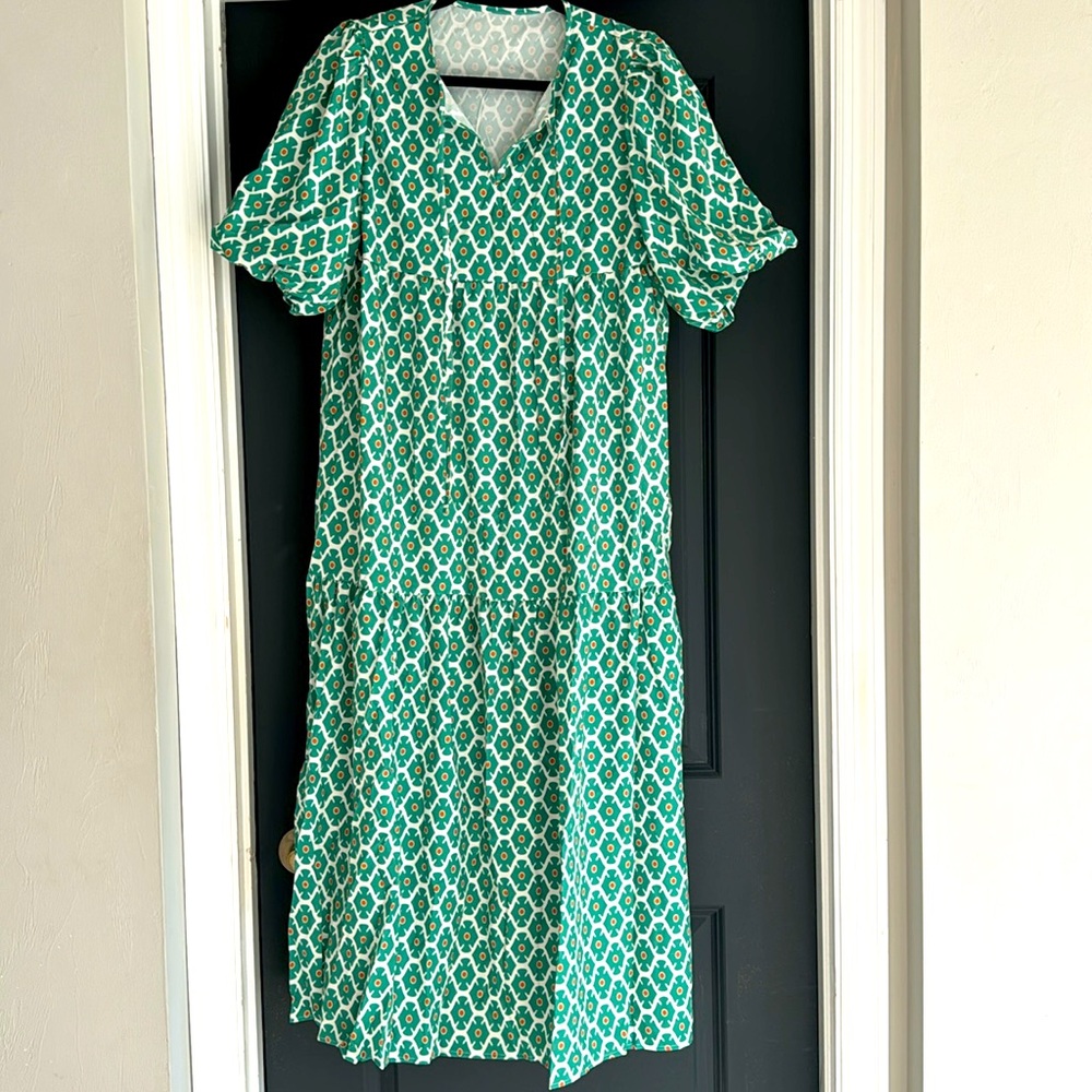 Puff sleeve maxi